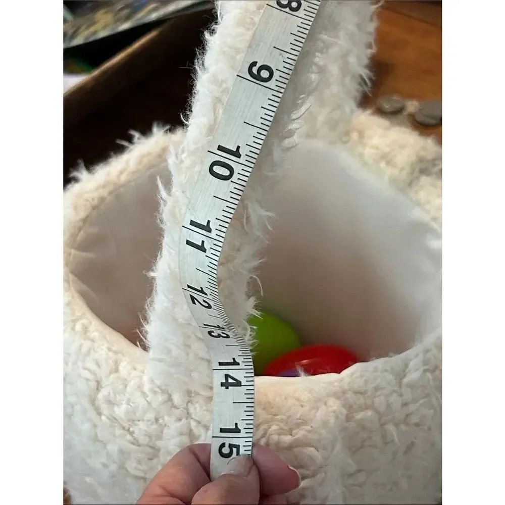 🆕 Kids Plush Bunny 🐰 Handbag 🐥 in basket 🧺 Shaggy Cute 🥰 Bonus Eggs 🥚🥚
